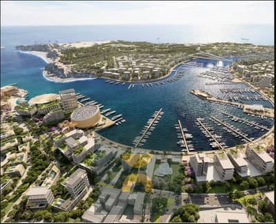 تاون هاوس 5 غرف كورنر seaview خيالي بتشطيب فاخر مع التكيفات في مدن راس الحكمة بالقرب من لافيستا و جون سوديك و ومانتن فيو للبيع
