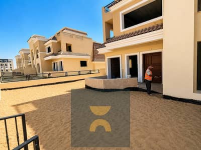 Townhouse for sale, 4 bedrooms installments over 12 years open view overlooking a park  on the Suez Road and near Mountain View and SODIC in Butterfly