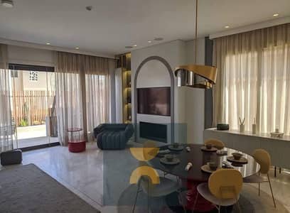 5 master bedroom villa fully finished with pool and installments over 15 years without interest next to SODIC directly on the Suez Road in Talal