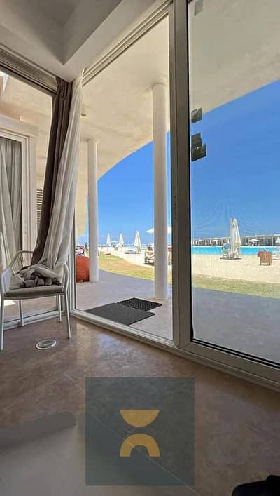 For sale at a special discount: Ground floor chalet with garden in Cali Coast next to Madinat La Vista and Salt Best location in Ras El Hekma
