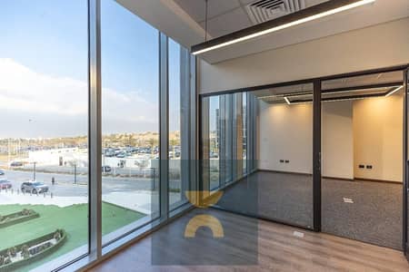 Office for sale fully finished with ACs immediate viewing and 7 year installments on Suez Road New Cairo near Cairo Airport Rehab and Mivida