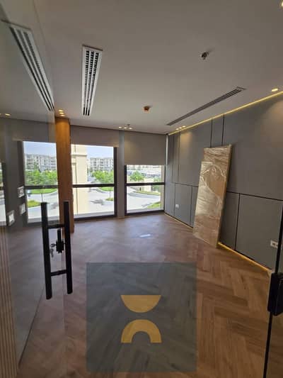 Profitable investment finished office with ACs on Suez Road near Sheraton New Cairo and Cairo Airport with flexible installments