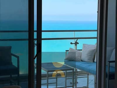 استثمر او اسكن الان شالية seaview جاهز بالكامل اعلي عائد ايجار سنوي في قلب خليج راس الحكمة الساحل الشمالي للبيع في مدن راس الحكمة وبالقرب من سيزر