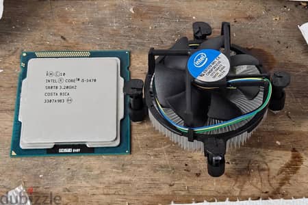 I5 3470 +الكولر الاصلي.   خلع من جهاز استعمال شخصي