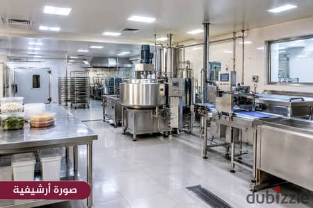 Food processing facility for rent (second floor) in the Fifth Settlement Industrial Zone. High-end ("Super Lux") finishing, located on the main street