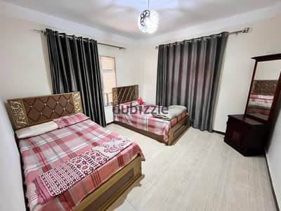 Apartment furnished Ibrahemia 3 rooms and reception 2 units 2 meters from the sea floor 3 stairs