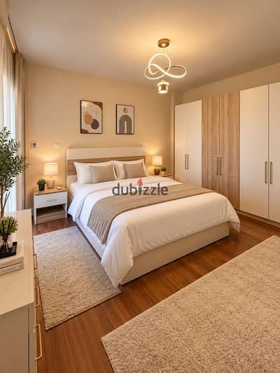 Furnished apartment for rent in Madinaty (B12): prime location, custom finishes, modern furniture, 116 sqm.