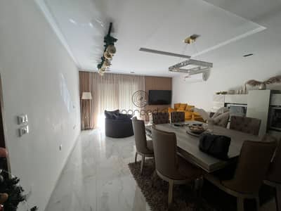 Luxury garden apartment for sale in Hyde Park New Cairo park corner private entrance double height gates fully finished super lux kitchen and dressing