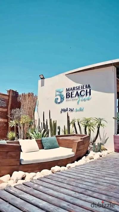 At the old price, a distinctive villa for sale in Marseilia Beach 5, Ras El Hekma, with a direct sea and lagoon view, near Fouka Bay and La Vista.