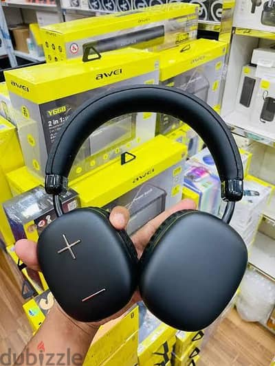 Awei AT9 Headphones Wireless and AUX, 18 hrs play time. New