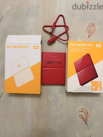 WD My Passport HDD Portable Hard Disk 1 TB Red ( Dr Delicate Usage )