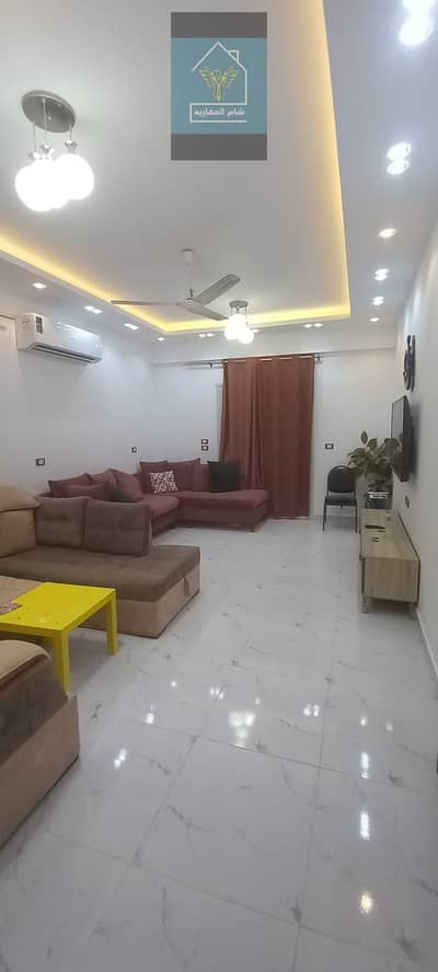 Furnished apartment for daily rent in Sheikh Zayed, Jasmine Compound, ground floor, fully air-conditioned