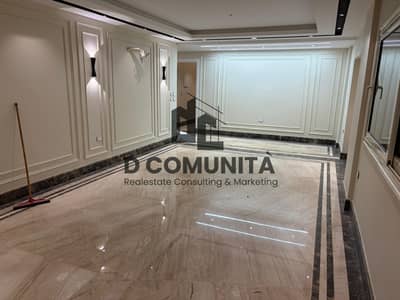 Luxury residential apartment first occupancy in The Square compound, Fifth Settlement – Second floor with elevator, marble reception, air conditioning, kitchen, and parking space