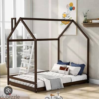 2 kids beds with house frame