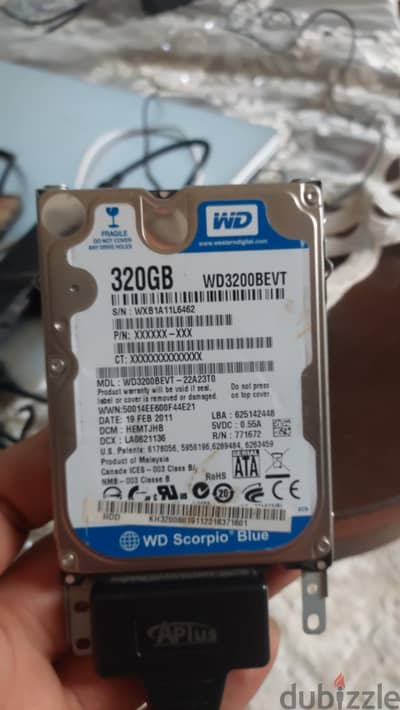 هارد لابتوب ssd 320 G