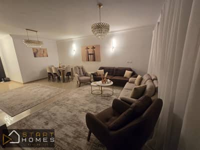 124 sqm furnished apartment for rent in Madinaty (B8) – distinctive view overlooking the wide garden.