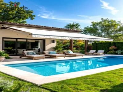 Villa for sale facing Beverly Hills, featuring a swimming pool, a private garden (ground and first floors), and a rooftop terrace. Available with a do