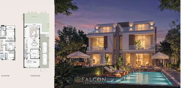 A distinctive, high-end signature villa ("Icon Villa" – El Patio Townside) by La Vista is available for sale in an exceptional location on Gamal Abdel