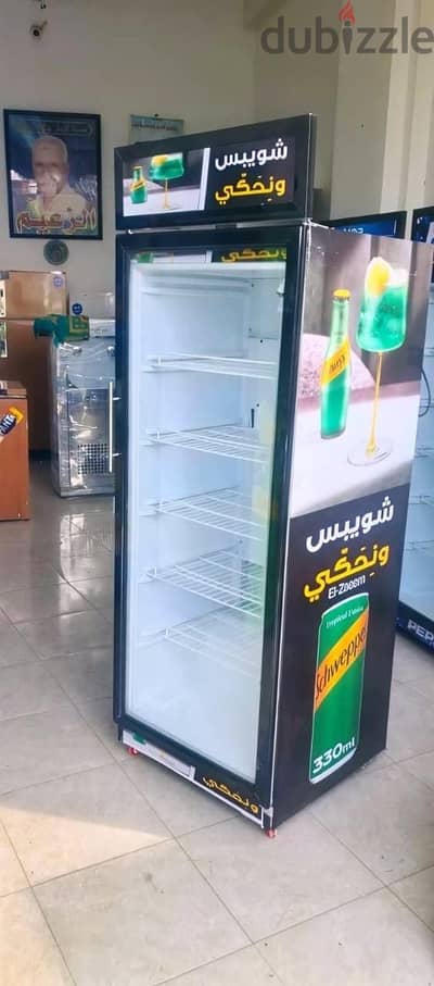 تلاجات عرض باب واحد تقفيل محلى من المصنع للمستهلك بالضمان