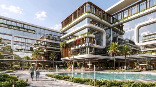 For Sale: 35 sqm office at Walk-In Mall, 6th October, directly on Central Axis next to Sentrada. 10% down payment, up to 10-year installments. Prime i