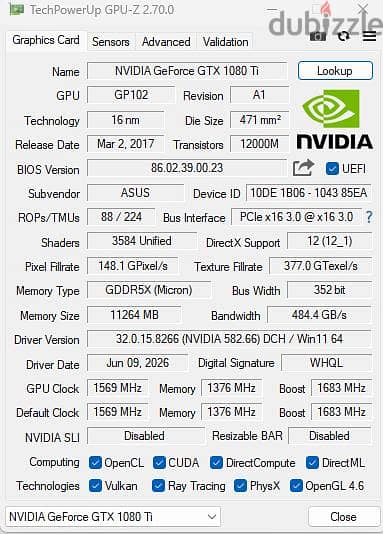 nvidia gtx 1080ti 11g 5