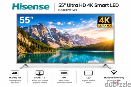 Hisense 55" Ultra HD 4K Smart LED (55K321UW)