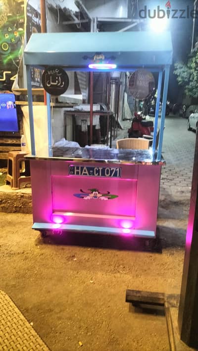 عربيه وافل متكامله  عربيه +ماكنه وافل+ ماكنه تسيح اتنين عين +شامسيه