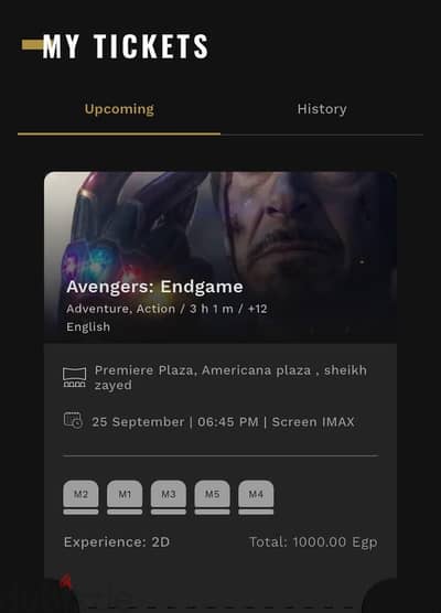Americana plaza Sheikh zayed cinema,Avengers Endgame Encore 5 seats