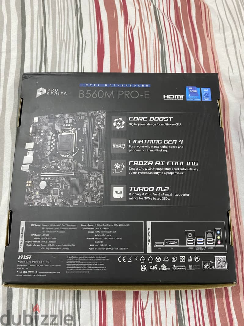 Motherboard Msi B560m pro-e 1