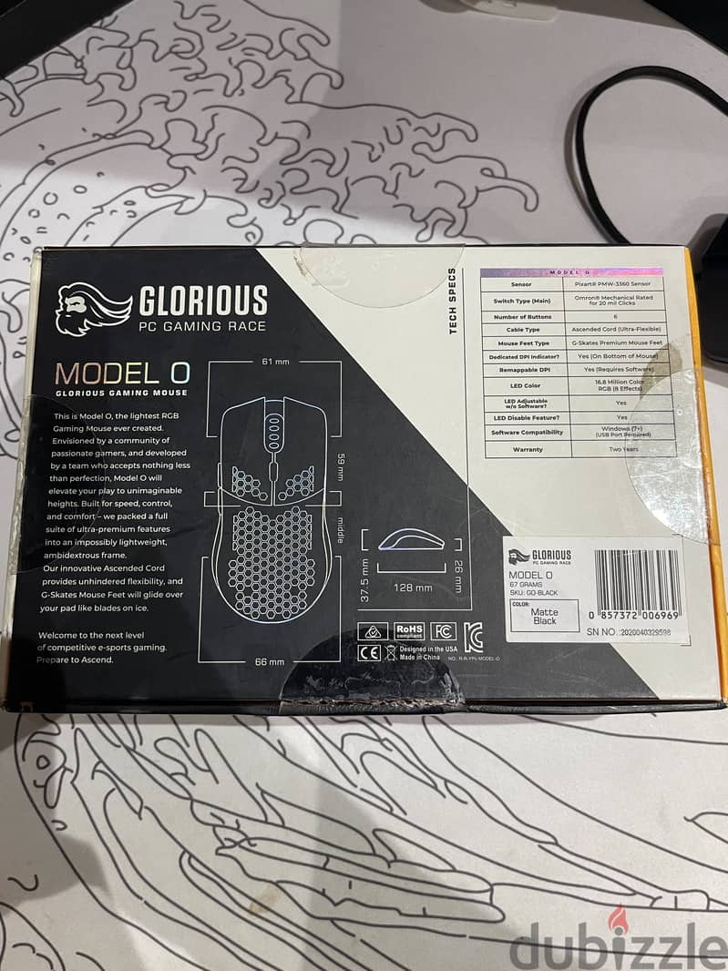 Glorious Model O mouse matte black 3