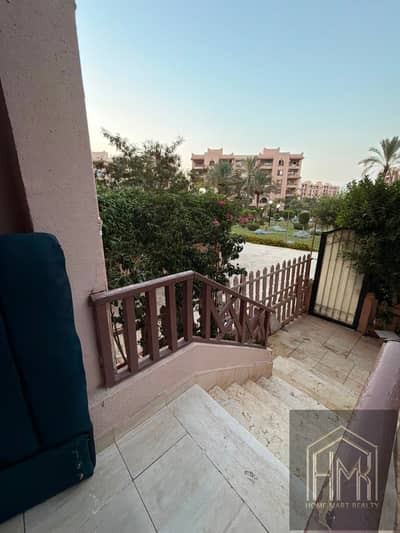 Furnished ground apartment for rent in Al-Rehab, 3 bedrooms, 3 bathrooms, owner finishing.