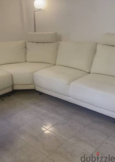 L-shape leather sofa, from kayan, 8 seater,with storage and cupholders