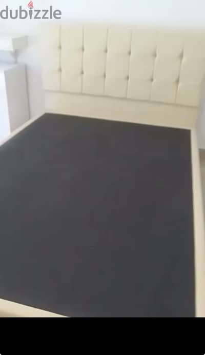 160x220 leather bed frame and mattress, great condition