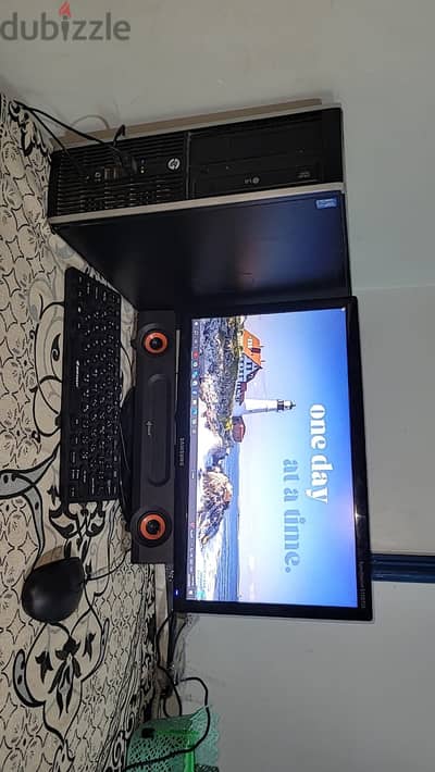 سيت كمبيوتر كامل جاهز للشغل — HP Core i5 + شاشة Samsung + ملحقات