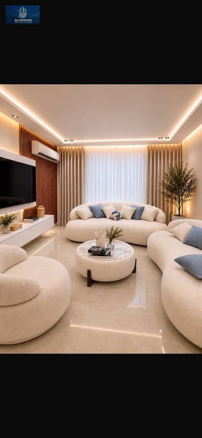 A furnished apartment is available for rent in Rehab City, right in front of the old market, first occupancy for people with high taste.