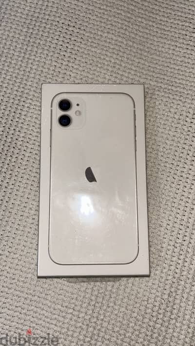 iPhone 11 new– 128GB – White   جديد تمامًا ولم يتم فتح العلبة الجهاز
