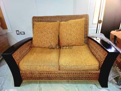 Kian Rattan and bamboo 6-piece living room
