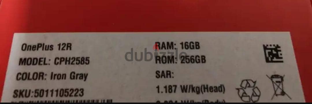 One Plus 12R 256 16gb Global Version same like new 1