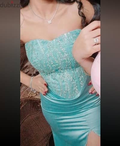 Turquoise Evening Dress - Size S