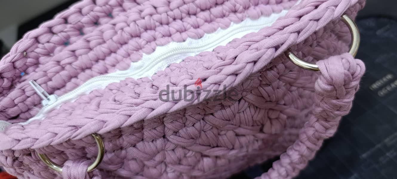 Dusty Pink / Mauve Spiral Handbag 3