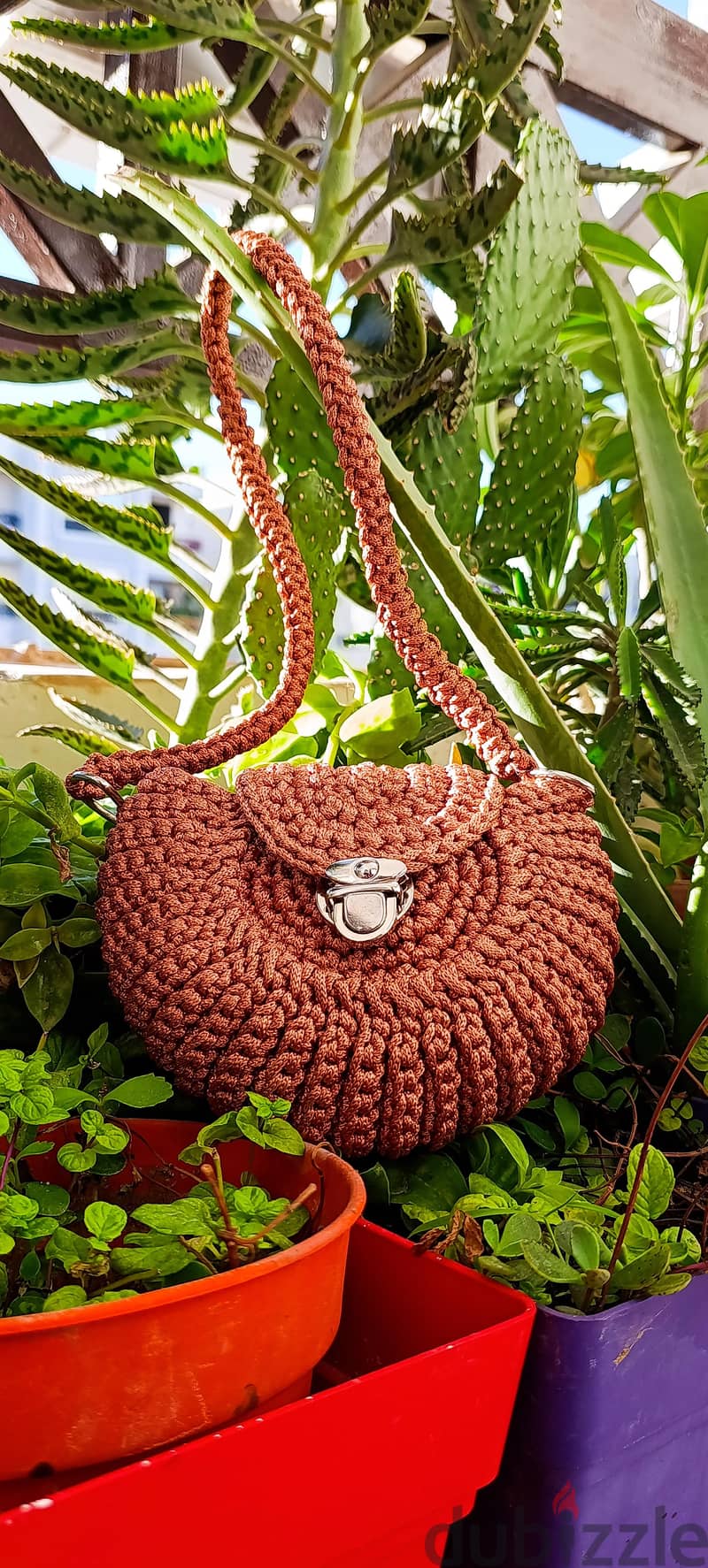 Terracotta Half-Moon Mini Crossbody Bag 2