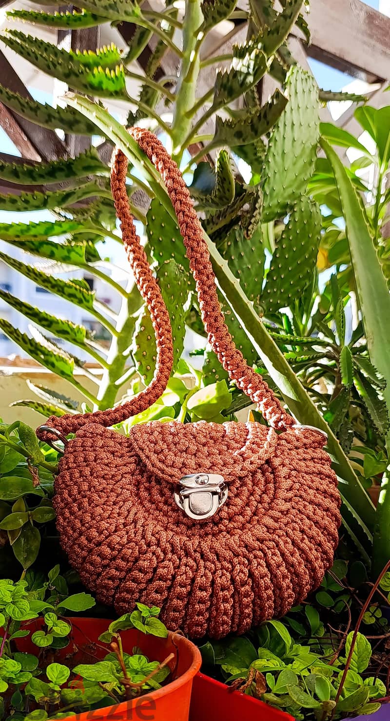 Terracotta Half-Moon Mini Crossbody Bag 3