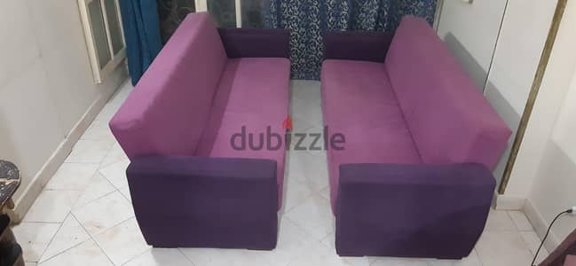 طقم كنب ماركة الدورا عدد ٢ كنب خشب كونتر