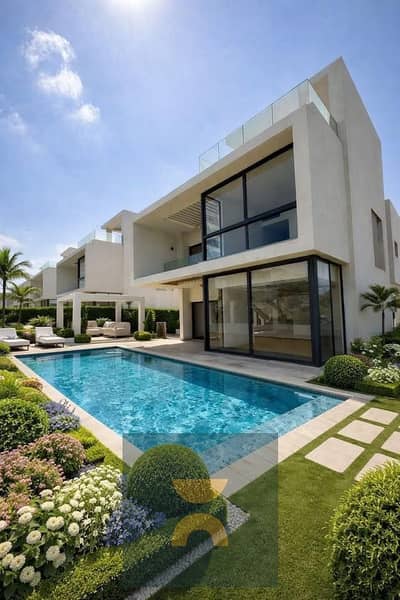 فيلا 5 غرف دايركت على اللاجون خصوصيه كاملة مع Private Pool للبيع فى أفضل موقع التجمع على طريق السويس بجوار سوديك و بالقرب من ستون بارك و بالم هيلز