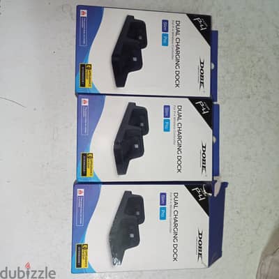 قواعد شحن دراعات PS4 مزدوجة DOBE جديدة لم تستخدم