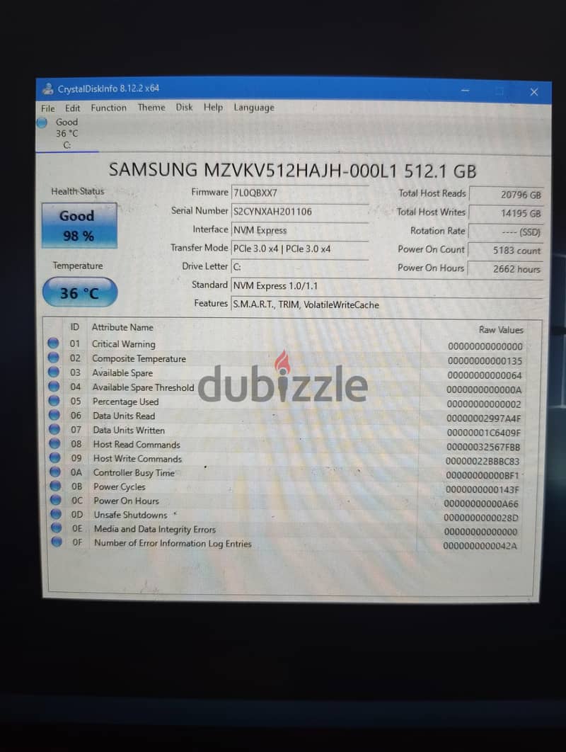 SSD 512 Samsung M. 2 NVMe 1