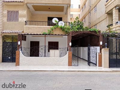 Ground floor apartment with a private entrance for sale in Al-Ajami, Alexandria, Palm Beach, next to restaurants and markets. A distinguished residential and vacation site, fully registered with all amenities.