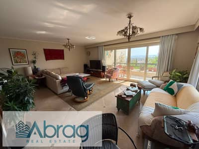Apartment for rent: 240 sqm, 3 bedrooms, kitchen, and A/C units. Golf view. Located in the Amberville neighborhood of the Palm Hills compound, New Giz