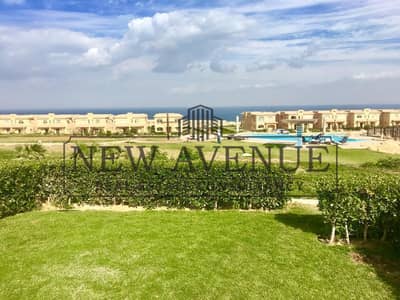 Fully furnished twin house prime location sea and swimming pool view ready to move in at Telal Ain Sokhna