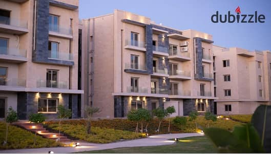 Ground-floor apartment with a garden for sale in Galleria Moon Valley Compound, Fifth Settlement